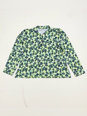 Dona Jo Aim Long Sleeve Polo Charlotte Floral